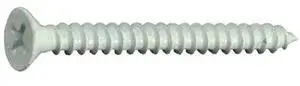 MIDWEST FASTENER 36258 Sheet Metal Screw, #10 x 2 in, Painted Steel Flat Head