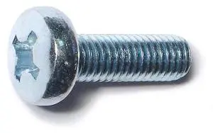 MIDWEST FASTENER 51586 M8-1.25 x 25 mm Phillips Pan Machine Screw, Zinc Plated