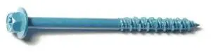 TORQUEMASTER 54278 Masonry Screw, 5/16" Dia., Hex, 4 in L, Steel Blue Ruspert,