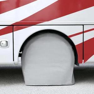 SUPERIOR ELECTRIC RVA1605 RV Trailer White Vinyl Tire Cover Pair for Size 30