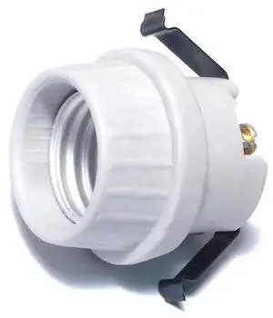 MIDWEST FASTENER 77843 Medium Base Porcelain Shallow Back Snap-In Sockets 3PK