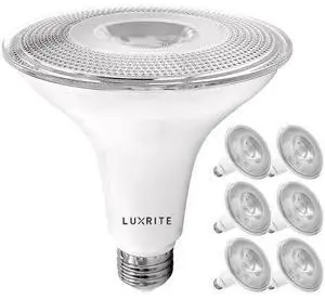 LUXRITE LR31619-6PK PAR38 LED Light Bulbs 15W (120W Equivalent) 1250LM 5000K