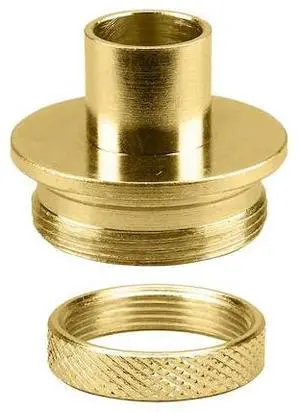 BIG HORN 19668 Brass Router Template Guide I.D. 17/32" O.D. 5/8" with Lock Nut