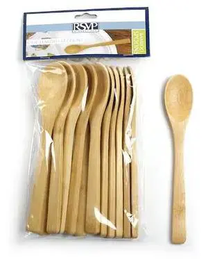 RSVP INTERNATIONAL BSP-12 Bamboo Spoon - 12 Pcs Polybag, 12PK