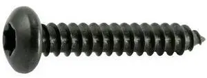 MIDWEST FASTENER 36903 Sheet Metal Screw, #12 x 1-1/4 in, Black Steel Pan Head