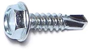 MIDWEST FASTENER 03289 Self-Drilling Screw, #10 x 3/4 in, Zinc Plated Steel Hex
