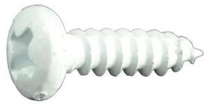 MIDWEST FASTENER 35961 Sheet Metal Screw, #6 x 1/2 in, White Steel Pan Head