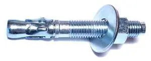 MIDWEST FASTENER 04142 Wedge Anchor, 3/4" Dia., 5-1/2" L, Steel Zinc Plated, 10