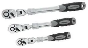 STEELMAN 96753 1/2", 3/8", 1/4" Drive 72 Geared Teeth Extendable Flexhead