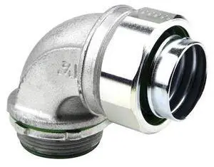 DOTTIE SL9050I Conduit Fitting Connector, 1/2 in, Threaded, Steel, Zinc Plated