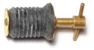 MIDWEST FASTENER 65941 3/4" to 1" Brass T-Handle Rubber Drain Plugs 4PK