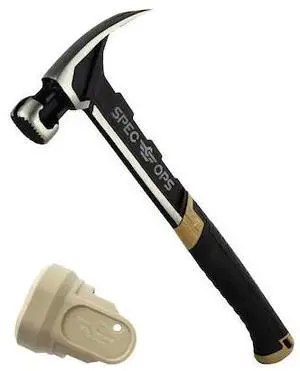 SPEC OPS SPEC-M22CF-S 22-oz Milled Face Framing Hammer with Soft Mallet Cap,