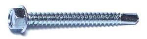 MIDWEST FASTENER 03302 Self-Drilling Screw, #12 x 2 in, Zinc Plated Steel Hex
