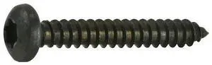 MIDWEST FASTENER 36904 Sheet Metal Screw, #12 x 1-1/2 in, Black Steel Pan Head
