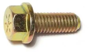 MIDWEST FASTENER 50331 Grade 8, 3/8"-16 Flange Bolt, Zinc Plated Steel, 1 in L,