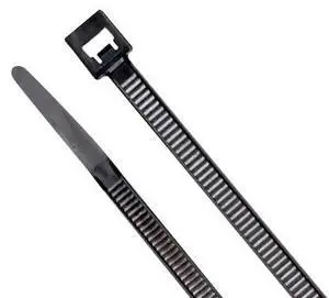 DOTTIE DT14B Cable Tie, 14-1/2 in L, 4.02 in Max Bundle Dia., Black, Nylon 6/6,