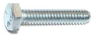 MIDWEST FASTENER 00255 Grade 5, 1/4"-20 Hex Head Cap Screw, Zinc Plated Steel,