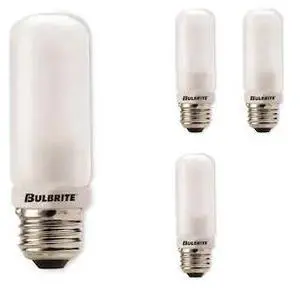 BULBRITE 860768 Pack of 4Halogen Double Envelope T10 Medium Screw Base E26