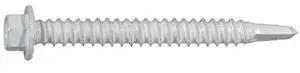 MIDWEST FASTENER 54490 Self-Drilling Screw, #12 x 2 in, White Ruspert Steel