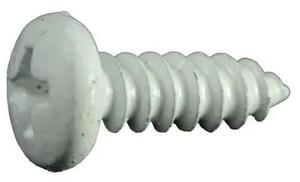 MIDWEST FASTENER 35965 Sheet Metal Screw, #8 x 1/2 in, White Steel Pan Head