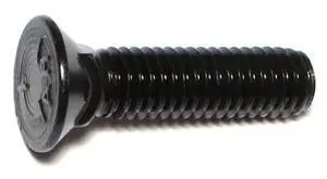 MIDWEST FASTENER 01235 Plow Bolt, 7/16"-14 Thrd Sz, 1-3/4" L, Flat Head, Steel,