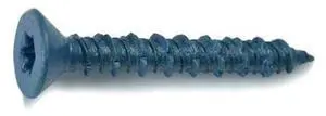 TORQUEMASTER 51783 Masonry Screw, 5/16" Dia., Flat, 2 1/4 in L, Steel Blue