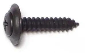 MIDWEST FASTENER 64077 Sheet Metal Screw, #10 x 1 in, Black Phosphate Steel