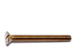 MIDWEST FASTENER 61055 1/4"-20 x 2-1/2 in Slotted Flat Machine Screw, Plain