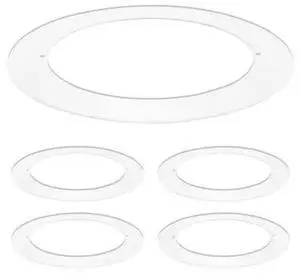 LUXRITE LR41021-4PK Goof Trim Ring for 4 Inch Ceiling Lightss Outer Diameter