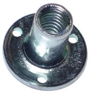 MIDWEST FASTENER 60896 T-Nut, 5/16"-18, Steel, Zinc Plated, 5/8 in Barrel Ht,