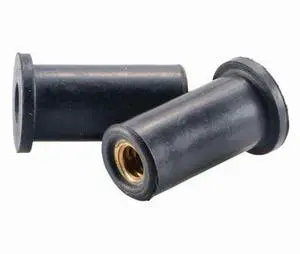 MIDWEST FASTENER 64552 Rivet Nut, 1/4"-20 Thread Size, 1 in L, Rubber, 7 PK