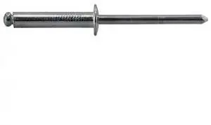 MIDWEST FASTENER 53940 Blind Rivet, Dome Head, 3/16 in Dia., 5/8 in L, Aluminum