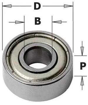 CMT 791.015.00 Bearing, 1-1/4-Inch Diameter, 1/2-Inch Smaller Diameter
