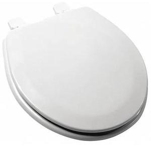 JONES STEPHENS C013WD00 Delux Molded Wood Seat,Wht,Rnd,Adj Hinge With Cover,