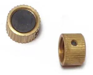 MIDWEST FASTENER 66565 3/8"-24 x 7/16" Brass Fine Thread Bleeder Caps 10PK