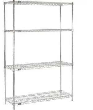 NEXEL 12485ESD ESD, 4 Tier, Wire Shelving Starter Unit, 48W x 12D x 54H