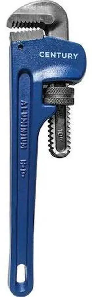 CENTURY DRILL & TOOL 72605 10 in L 1-5/16 in Cap. Aluminum Pipe Wrench