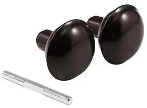 PRIME-LINE E 2499 Vintage Style Door Knobs with Classic Bronze Finish, 2-1/4