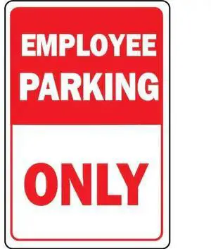 HY-KO A20059 Employee Parking Only Sign 12" x 18"