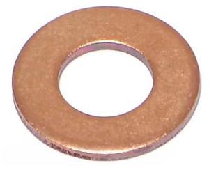 MIDWEST FASTENER 71844 Flat Washer, For Screw Size 3/8" ,Copper 25 PK