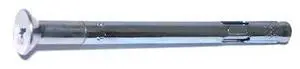 RED HEAD 50362 Sleeve Anchor, 3/8" Dia., 5" L, Steel Zinc Plated, 25 PK