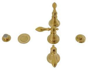 KINGSTON BRASS KB327ACL ThreeHandle Bidet Faucet, Brushed Brass