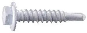 MIDWEST FASTENER 54484 Self-Drilling Screw, #10 x 1 in, White Ruspert Steel