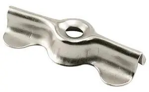 PRIME-LINE PL 14843 Nickel-Plated Double-Wing Flush Clips, PK25