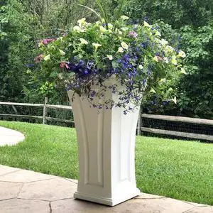 MAYNE 4834-W Cambridge Tall Planter - White