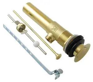 KINGSTON BRASS KB1112 Brass PopUp Drain with Overflow, 22 Gauge, Polished Brass