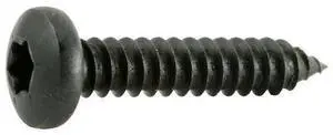 MIDWEST FASTENER 36908 Sheet Metal Screw, #14 x 1-1/4 in, Black Steel Pan Head