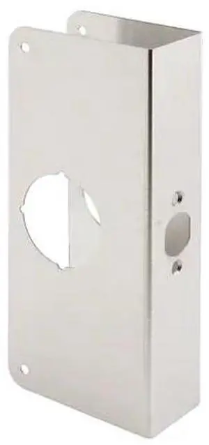 PRIME-LINE U 9586 1-3/4 in. x 9 in. Stainless Steel Lock and Door Reinforcer,