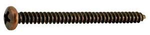 MIDWEST FASTENER 35953 Sheet Metal Screw, #8 x 2 in, Bronze Steel Pan Head