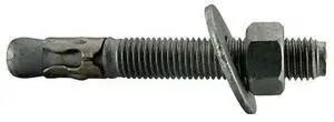 MIDWEST FASTENER 53225 Wedge Anchor, 3/4" Dia., 5-1/2" L, Steel Hot Dipped